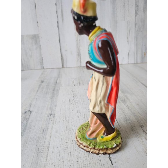 Vintage Italy Shepherd chalkware nativity religious statue figurine LB New York - Picture 2 of 9